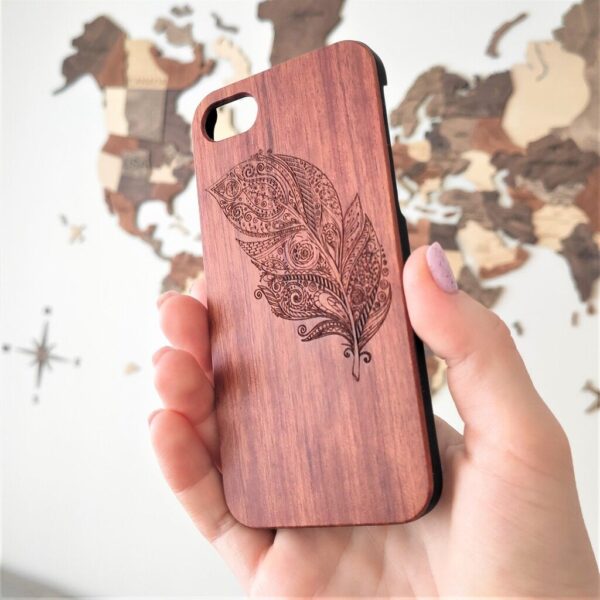 enjoythewoodestonia деревянный чехол для iPhone feather