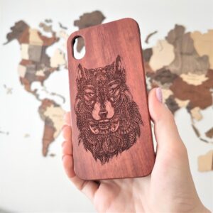 enjoythewoodestonia деревянный чехол для iPhone wolf