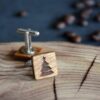 enjoythewoodestonia wooden cufflinks christmas tree