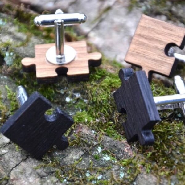 enjoythewoodestonia wooden cufflinks puzzle
