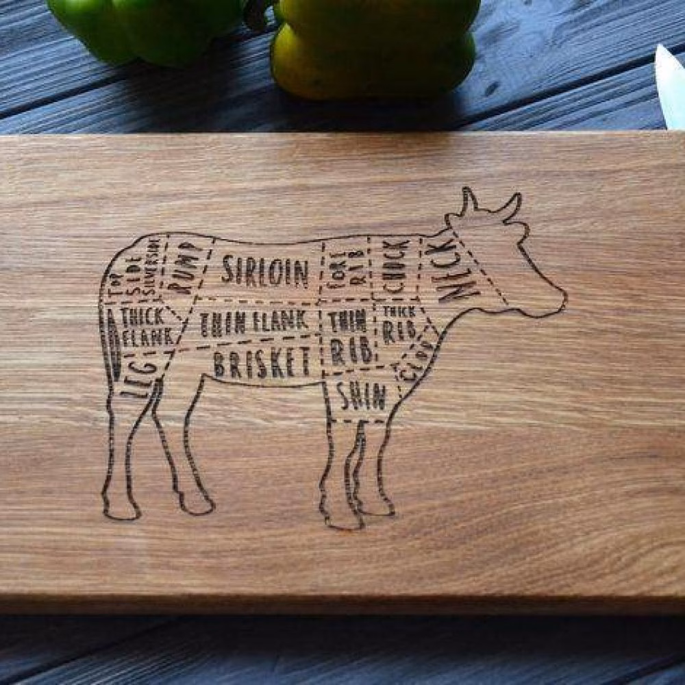 enjoythewoodestonia разделочная доска из дерева cow