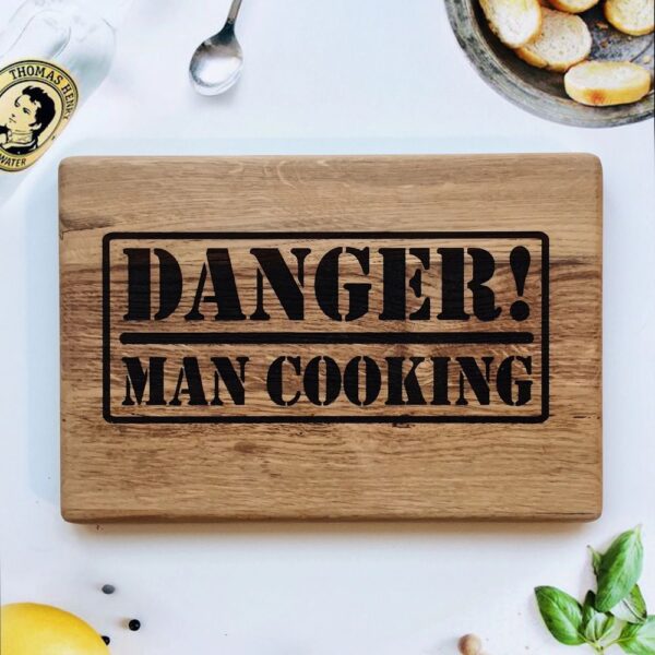 enjoythewoodestonia wooden cutting board Danger!Man cooking