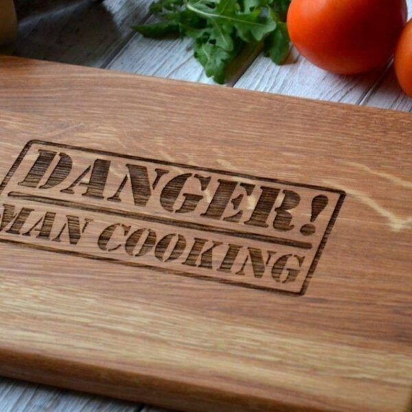 enjoythewoodestonia wooden cutting board Danger!Man cooking