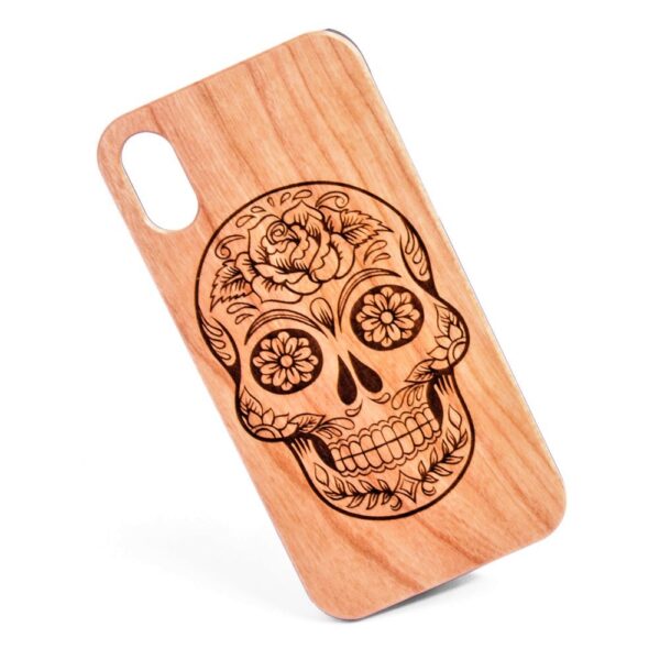 enjoythewoodestonia wooden iPhone case Skull