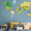 enjoythewoodestonia pvc world wall map multicolored