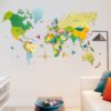 enjoythewoodestonia pvc world wall map multicolored