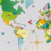 enjoythewoodestonia pvc world wall map multicolored