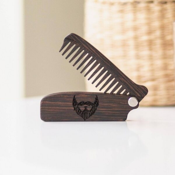 enjoythewoodestonia wooden folding beard comb | Beard & Mustache