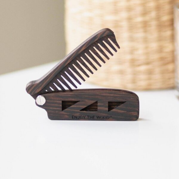 enjoythewoodestonia wooden folding beard comb