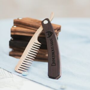 enjoythewoodestonia wooden folding beard comb | Dangerous Man