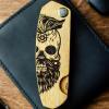 enjoythewoodestonia wooden folding beard comb | Half Skull