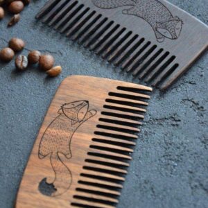 enjoythewoodestonia wooden hair comb | Fox