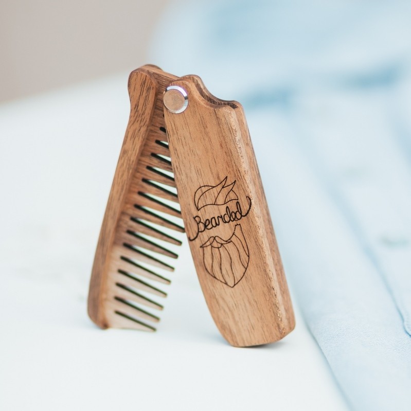 enjoythewoodestonia wooden folding beard comb | Bearded