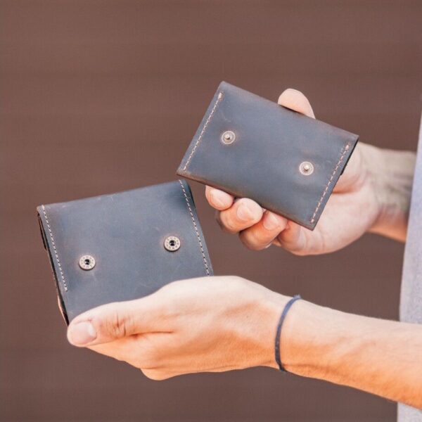 enjoythewoodestonia leather smart wallet with wooden giftbox