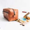 enjoythewoodestonia leather mens travel toiletry bag organizer