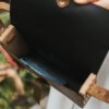 enjoythewoodestonia leather crossbody bag with wooden sides