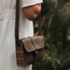 enjoythewoodestonia leather crossbody bag with wooden sides