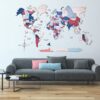 enjoythewoodestonia деревянная карта мира на стену 3D bubble gum