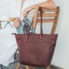enjoythewoodestonia wide leather zipper bag