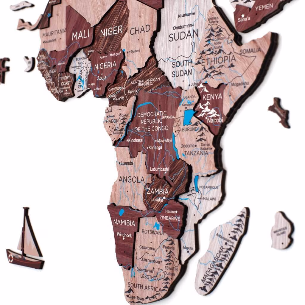 enjoythewoodestonia 3D wooden wall map cappuccino