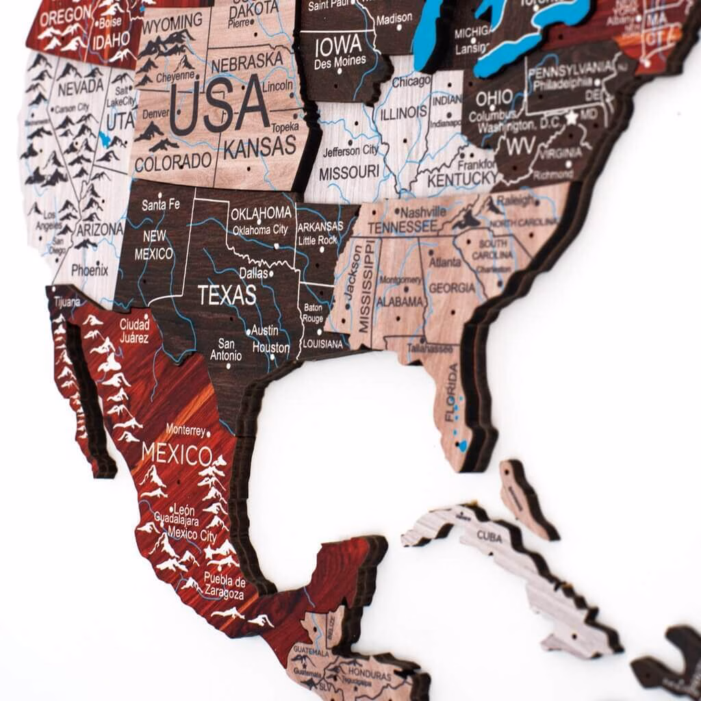 enjoythewoodestonia 3D wooden wall map urban