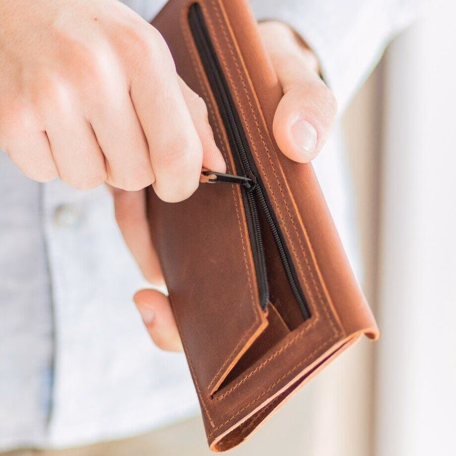 enjoythewoodestonia leather wallet for women with outside coin pocket