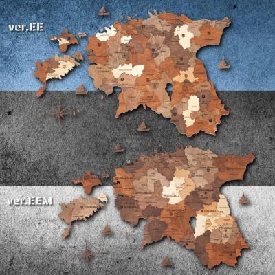 enjoythewoodestonia деревянная карта Эстонии на стену 3D