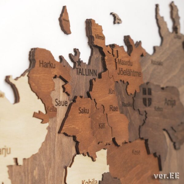 enjoythewoodestonia деревянная карта Эстонии на стену 3D