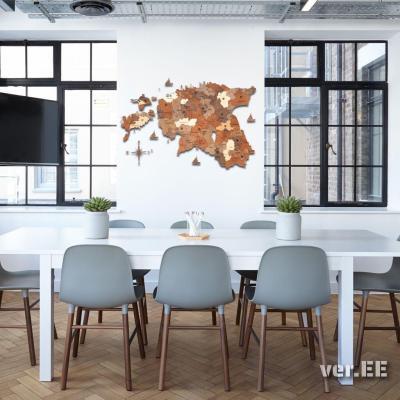 enjoythewoodestonia puidust Eesti seinakaart 3D