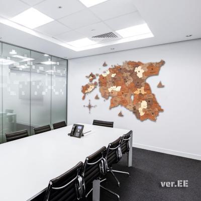 enjoythewoodestonia puidust Eesti seinakaart 3D