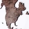 enjoythewoodestonia деревянная карта мира на стену 2D Тёмный Орех