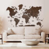 enjoythewoodestonia деревянная карта мира на стену 2D Тёмный Орех