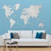 enjoythewoodestonia wooden world wall map 2D white