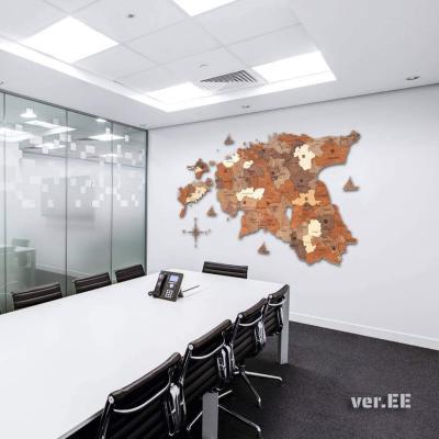 enjoythewoodestonia puidust 3D Eesti seinakaart