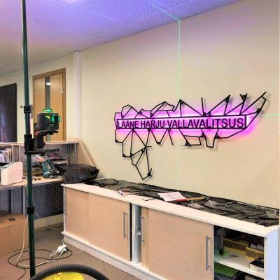 enjoythewoodestonia Lääne-Harju valla LED seinakaart