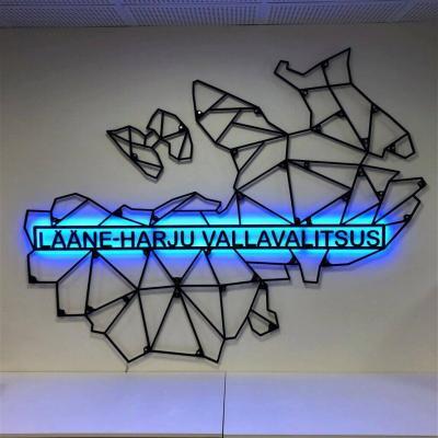 enjoythewoodestonia Lääne-Harju valla LED seinakaart