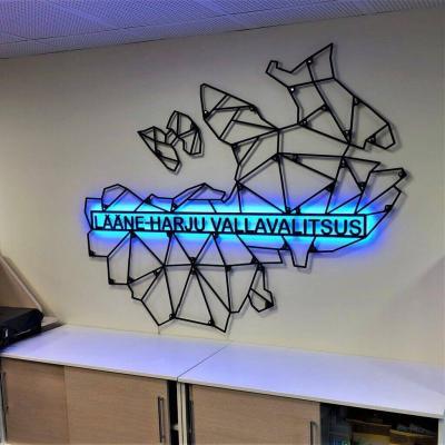 enjoythewoodestonia Lääne-Harju valla LED seinakaart
