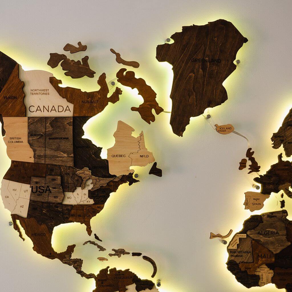 Download Wooden Wall Map 3d Led Acrylic Enjoythewoodestonia