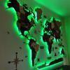 enjoythewoodestonia puidust maailma 3D seinakaart LED ja Akrüülraamiga