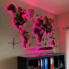 enjoythewoodestonia puidust maailma 3D seinakaart LED ja akrüülraamiga