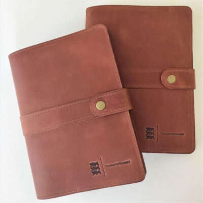 enjoythewoodestonia transpordiamet embossed leather notebooks