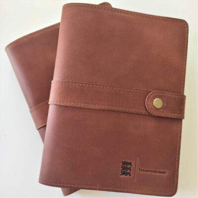 enjoythewoodestonia transpordiamet embossed leather notebooks