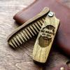 enjoyhtewoodestonia wooden folding comb be brave dont shave
