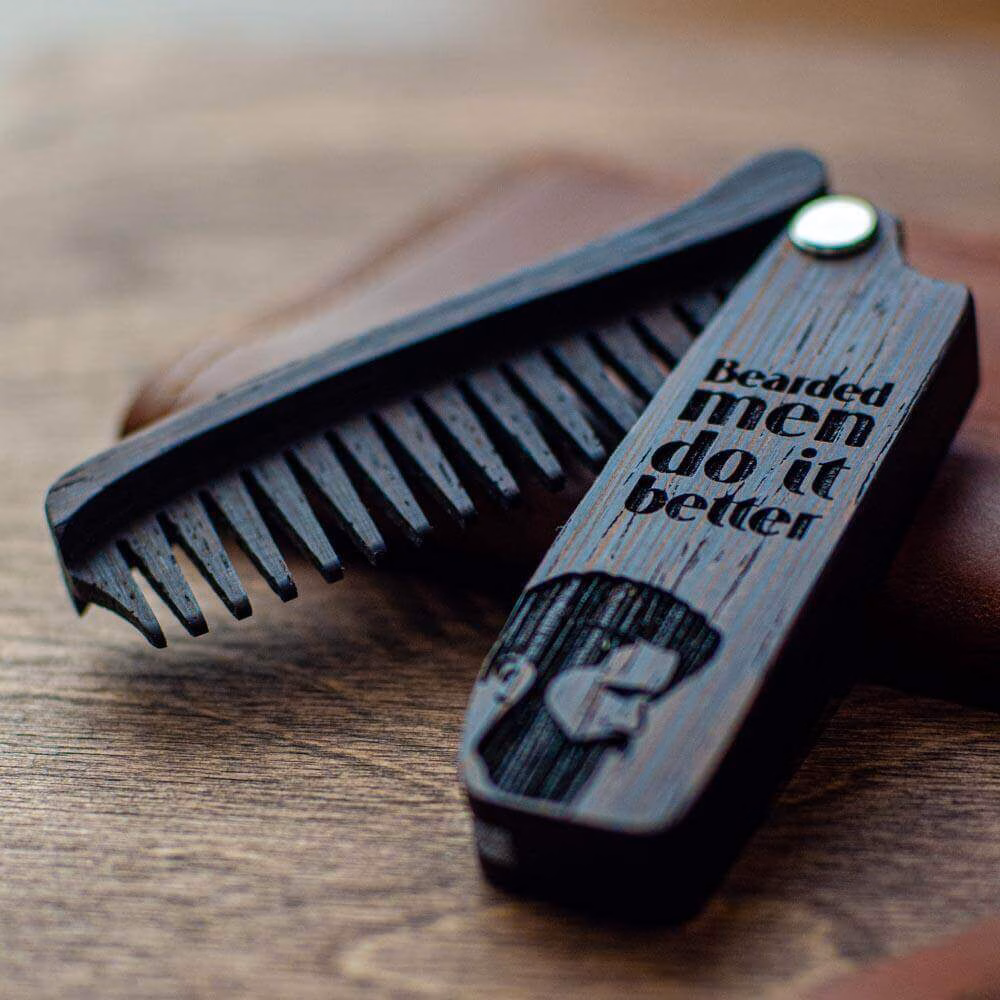 enjoyhtewoodestonia wooden folding comb bearded men do it better