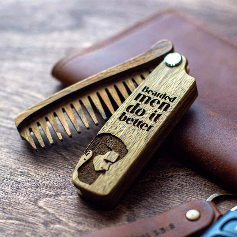 enjoyhtewoodestonia wooden folding comb bearded men do it better