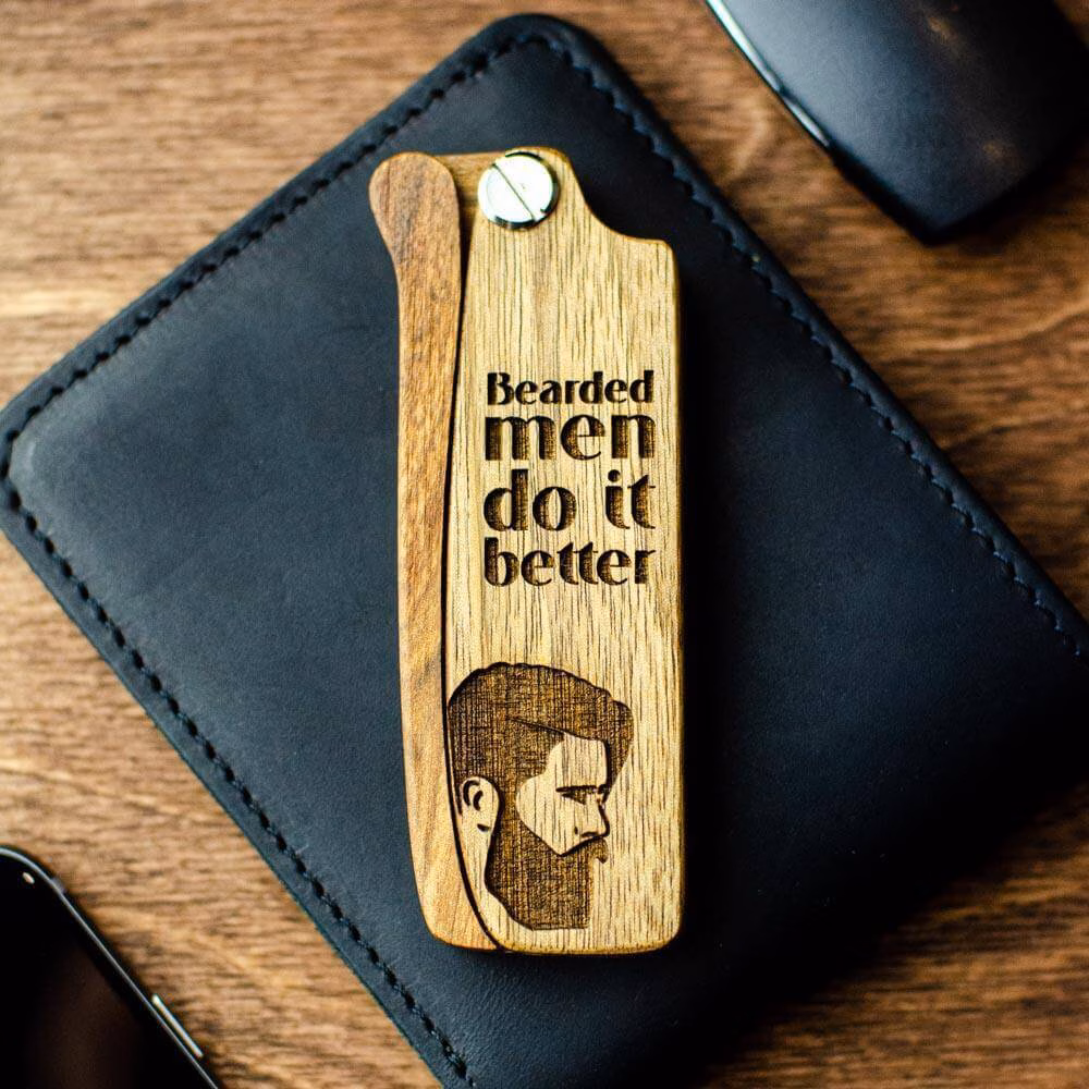 enjoyhtewoodestonia wooden folding comb bearded men do it better