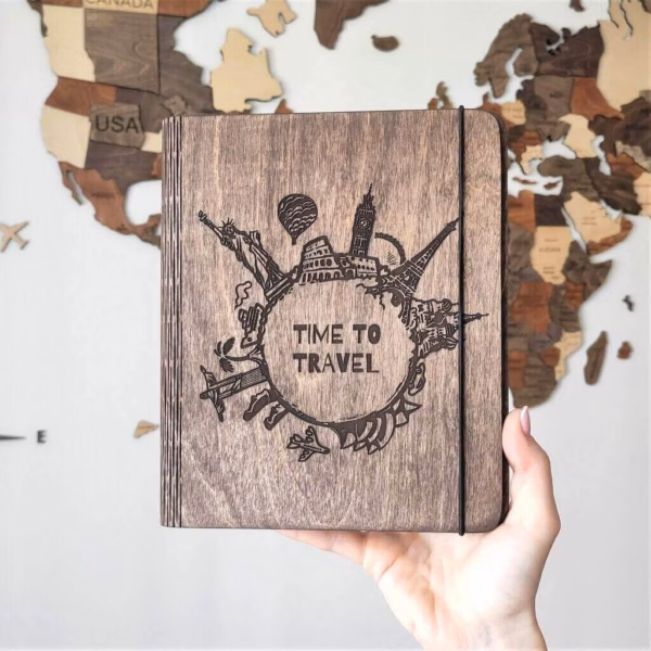 enjoythewoodestonia puidust märkmik time to travel