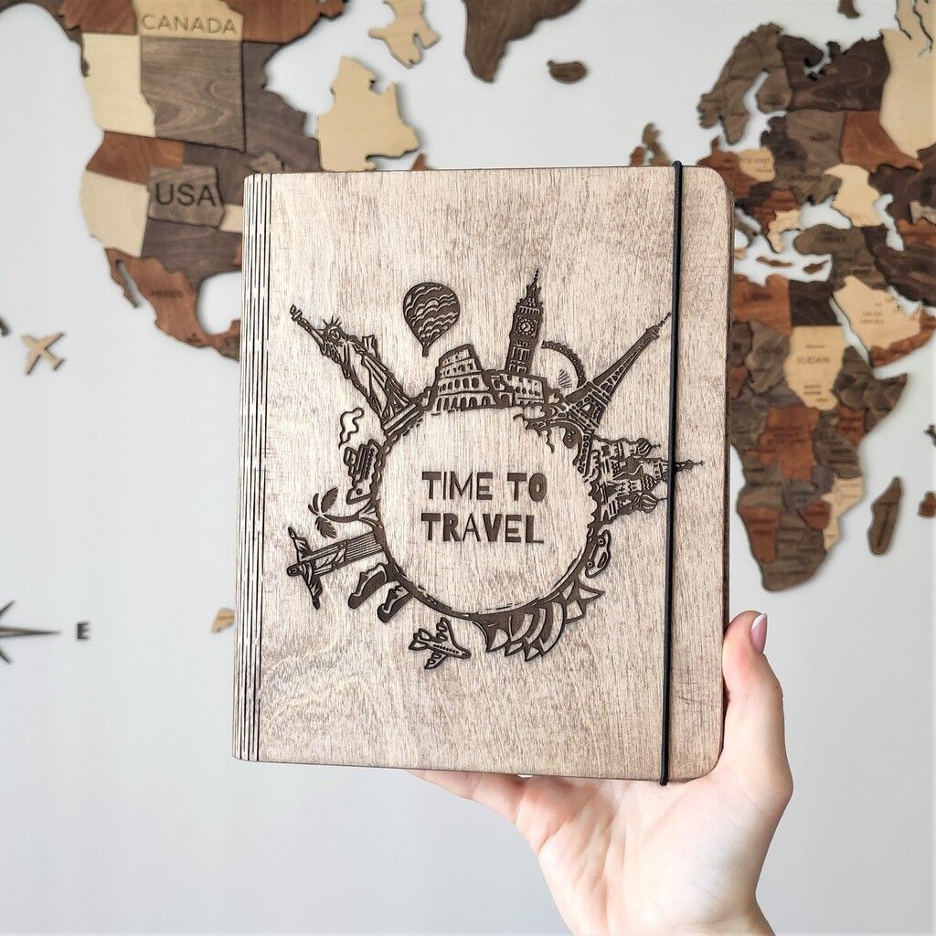 enjoythewoodestonia wooden notebook time to travel