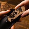 enjoythewoodestonia wooden folding beard comb half skull