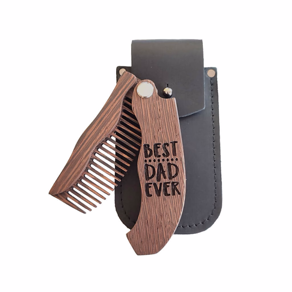 enjoythewoodestonia деревянный складной гребень для бороды best dad ever special